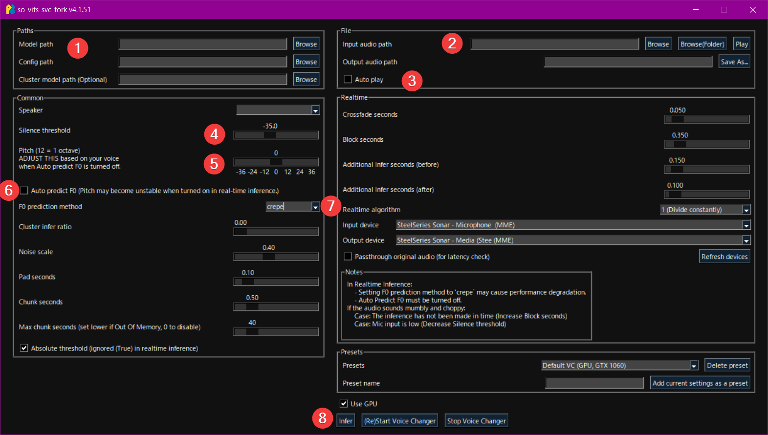 Interface of Ultimate Vocal Remover